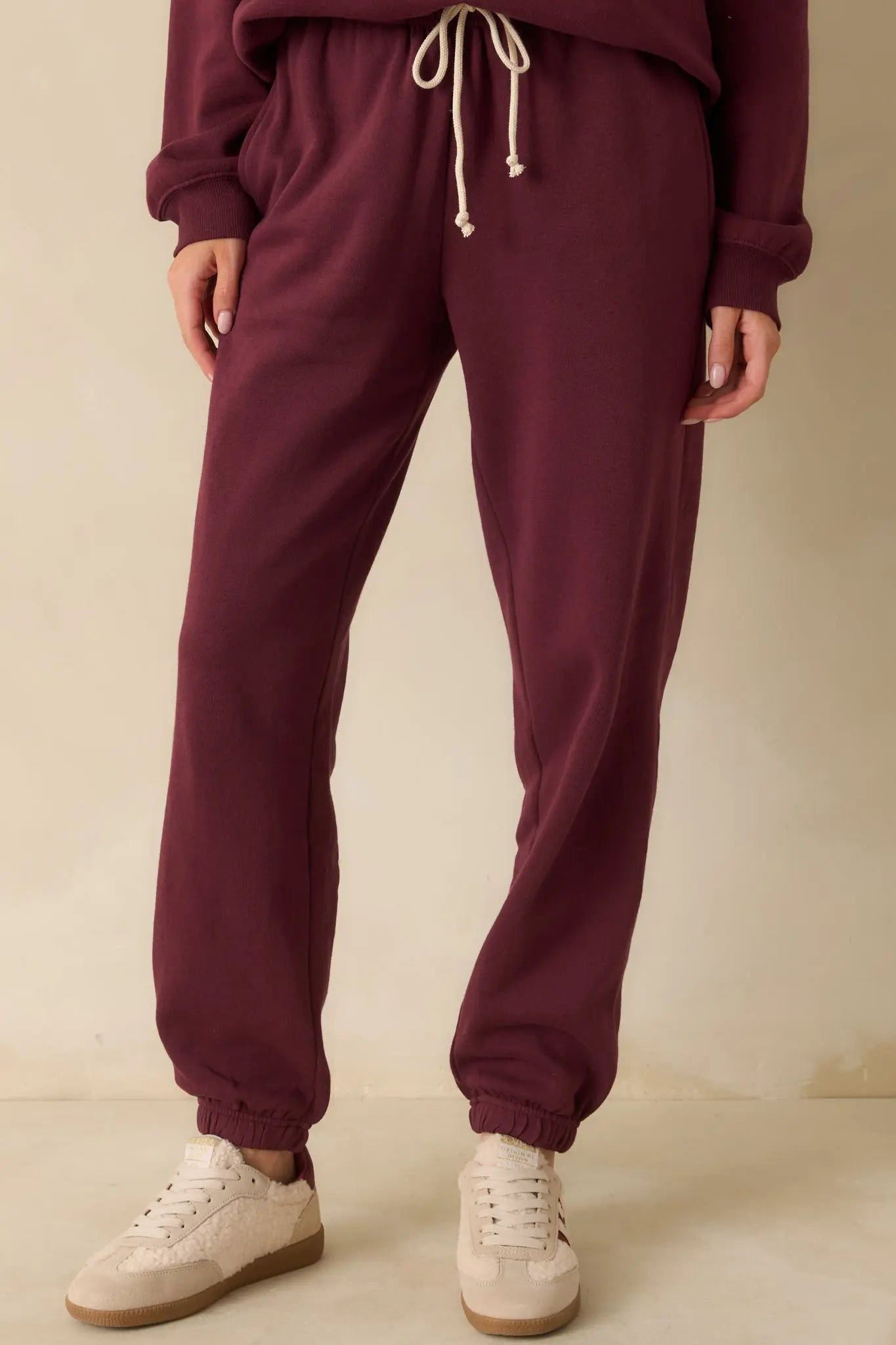 Women's Z Supply Merlot Red Stadium Jogger | 60% Cotton & 40% Polyester 2