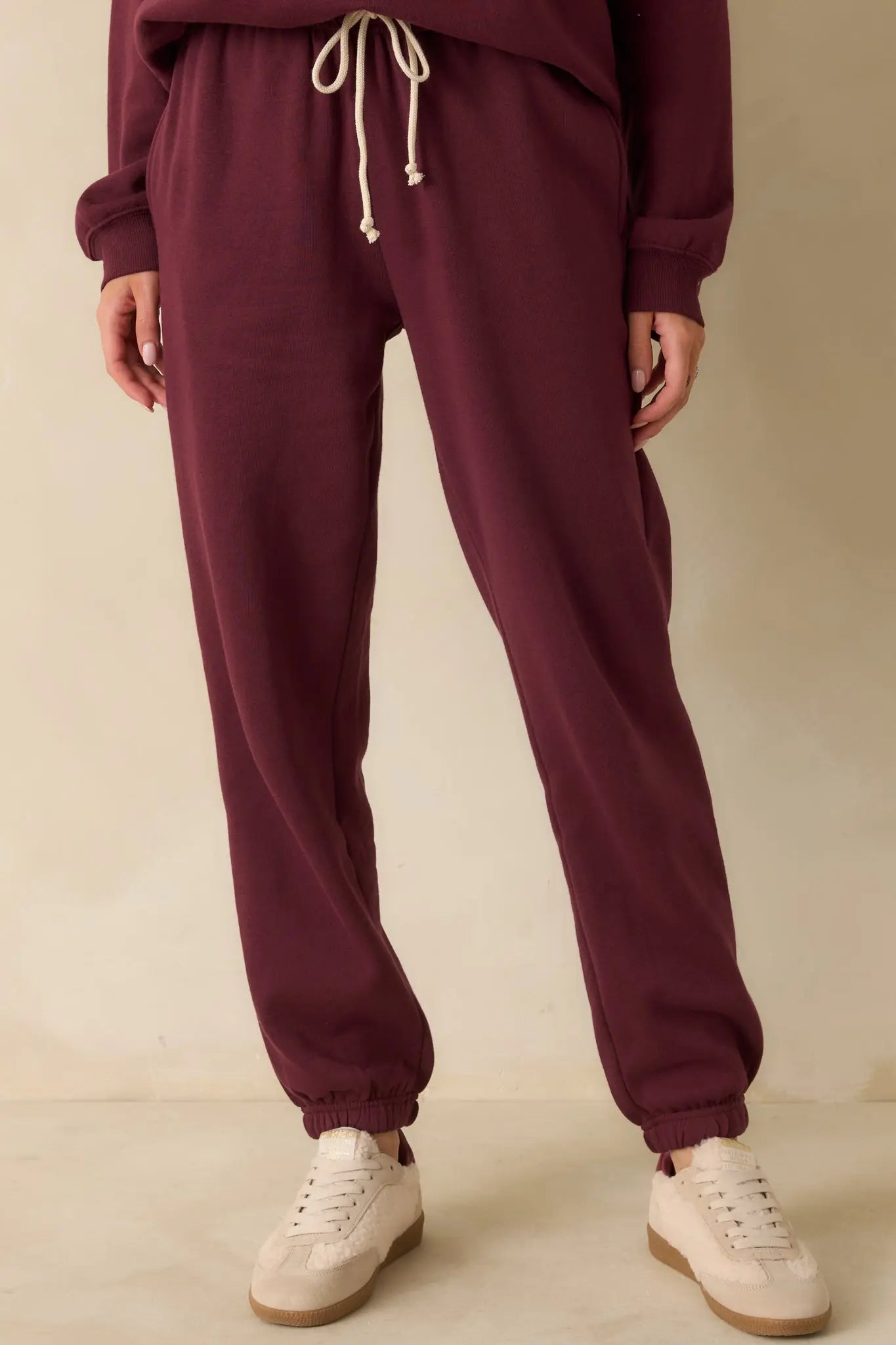 Women's Z Supply Merlot Red Stadium Jogger | 60% Cotton & 40% Polyester 4