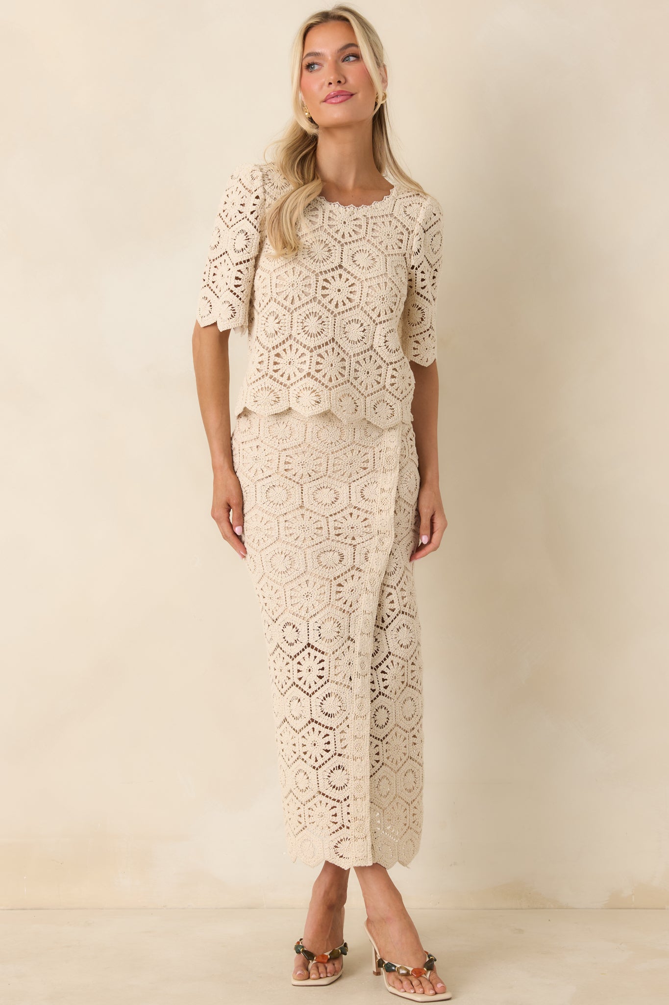 Women's Z Supply Natural Raquel Lace Skirt | 100% Cotton 1