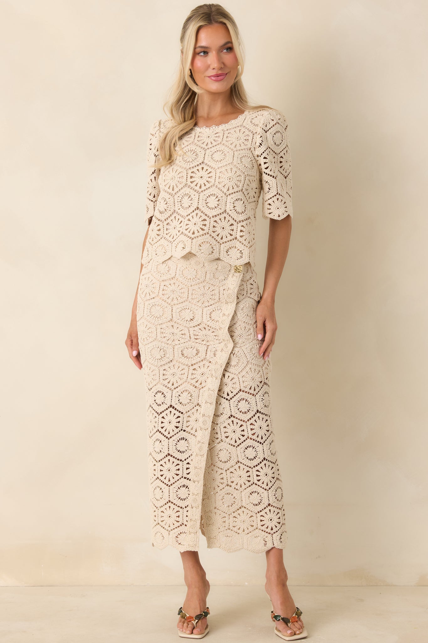 Women's Z Supply Natural Raquel Lace Skirt | 100% Cotton 2