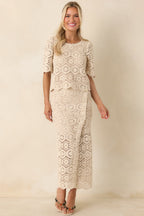 Women's Z Supply Natural Raquel Lace Skirt | 100% Cotton 4
