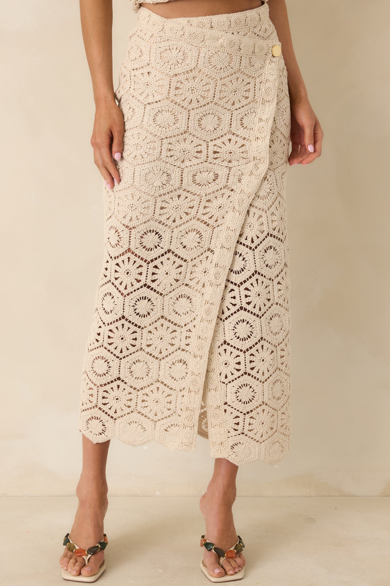 Women's Z Supply Natural Raquel Lace Skirt | 100% Cotton 6