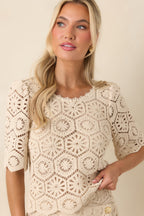 Women's Z Supply Natural Raquel Lace Top | 100% Cotton 1
