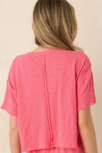 Women's Z Supply Paloma Pink Cotton Everyday Pocket Tee | 100% Cotton 7