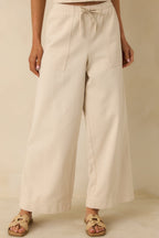 Women's Z Supply Parchment Beige Daycation Pants | 52% Cotton & 48% Lyocell 0