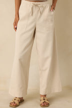 Women's Z Supply Parchment Beige Daycation Pants | 52% Cotton & 48% Lyocell 4