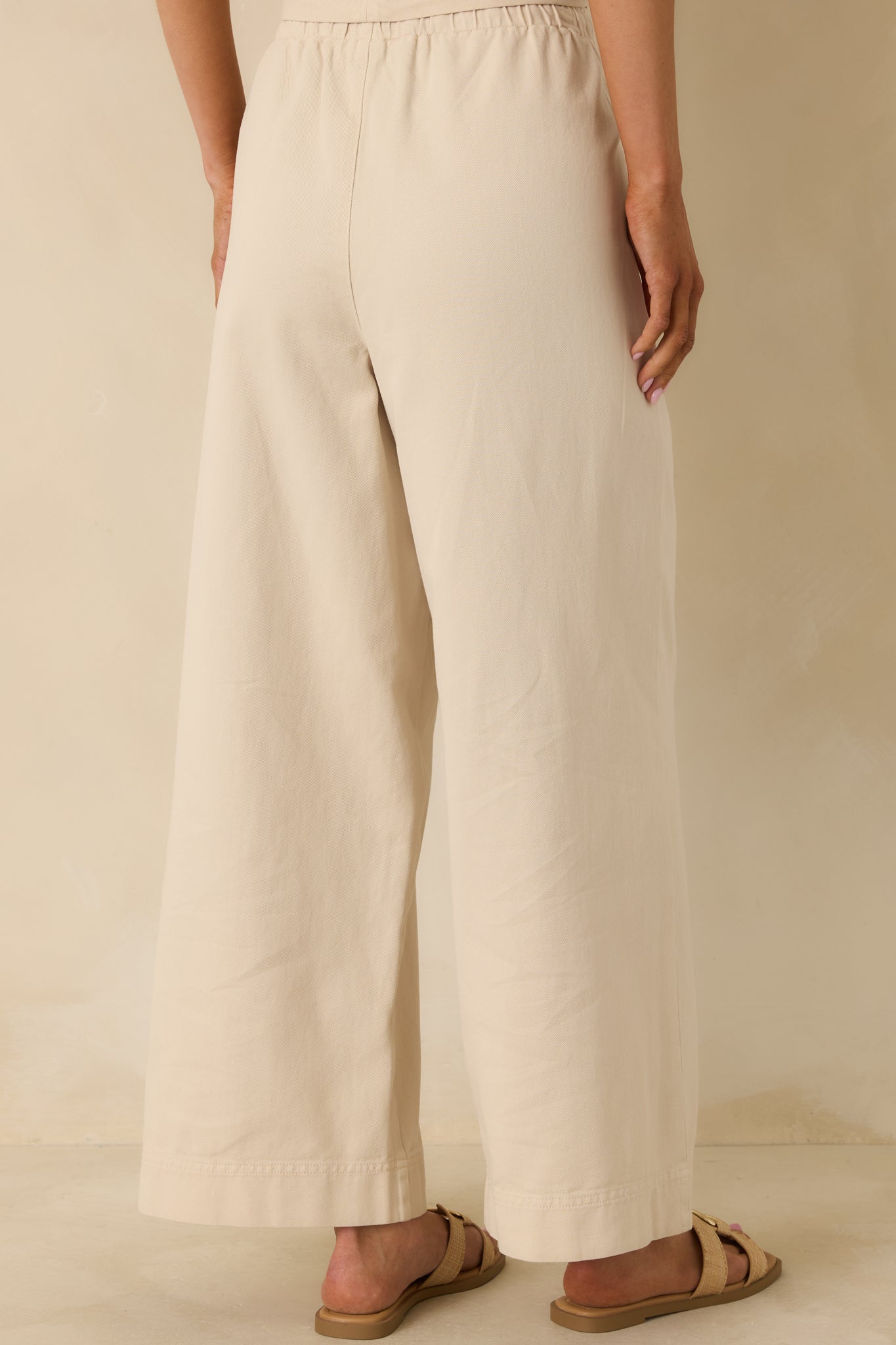 Women's Z Supply Parchment Beige Daycation Pants | 52% Cotton & 48% Lyocell 5