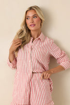 Women's Z Supply Saturdays Red Stripe Cotton Gauze Shirt | 100% Cotton 4