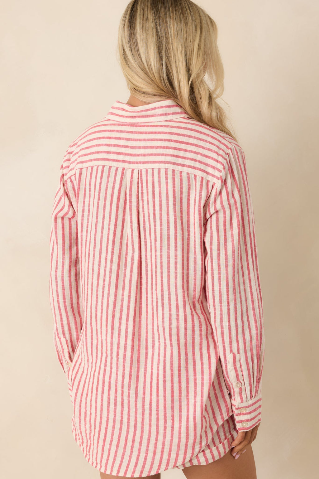 Women's Z Supply Saturdays Red Stripe Cotton Gauze Shirt | 100% Cotton 7