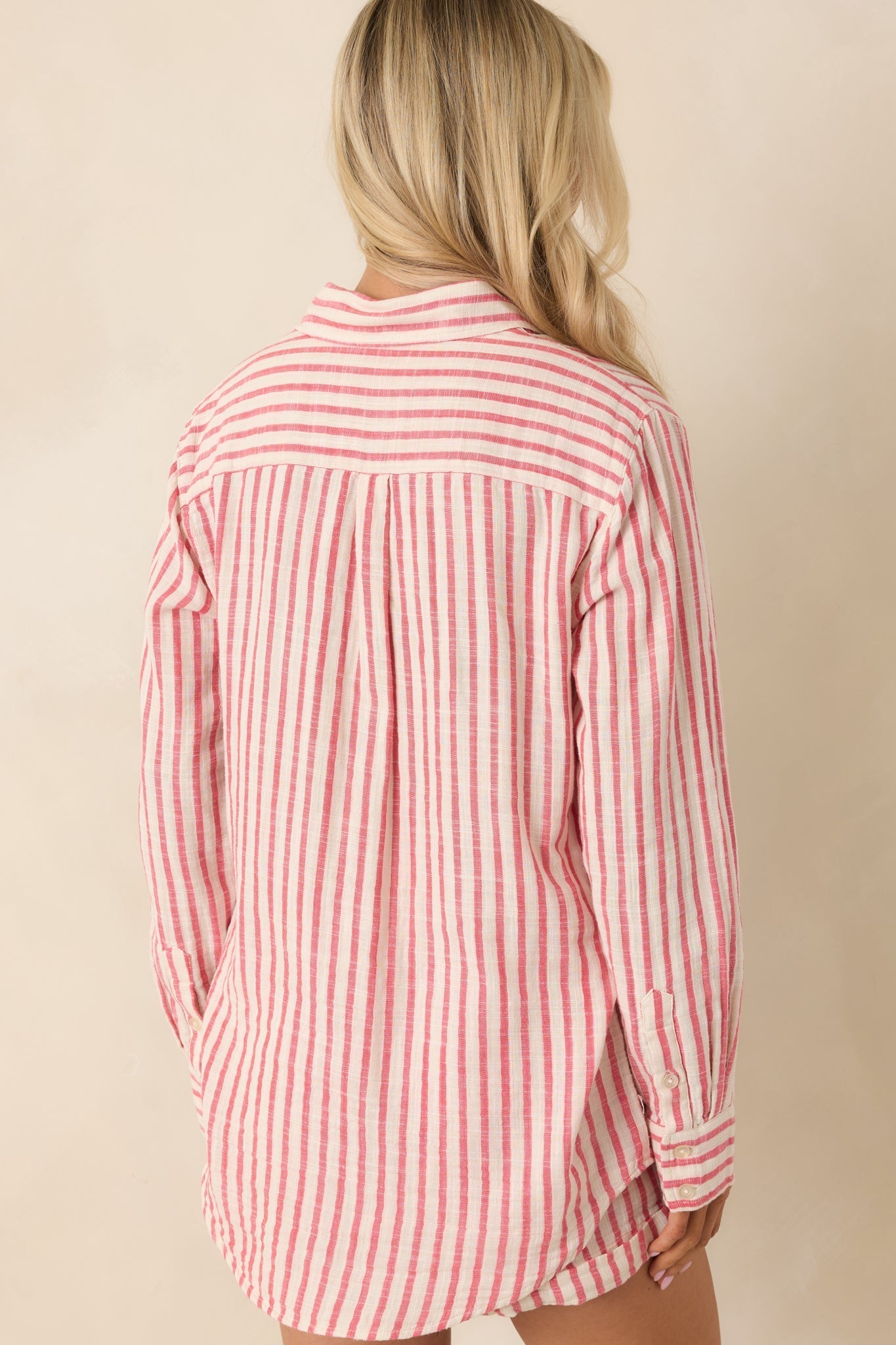 Women's Z Supply Saturdays Red Stripe Cotton Gauze Shirt | 100% Cotton 7