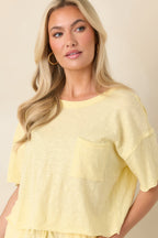 Women's Z Supply Sunnyside Yellow Cotton Everyday Pocket Tee | 100% Cotton 5