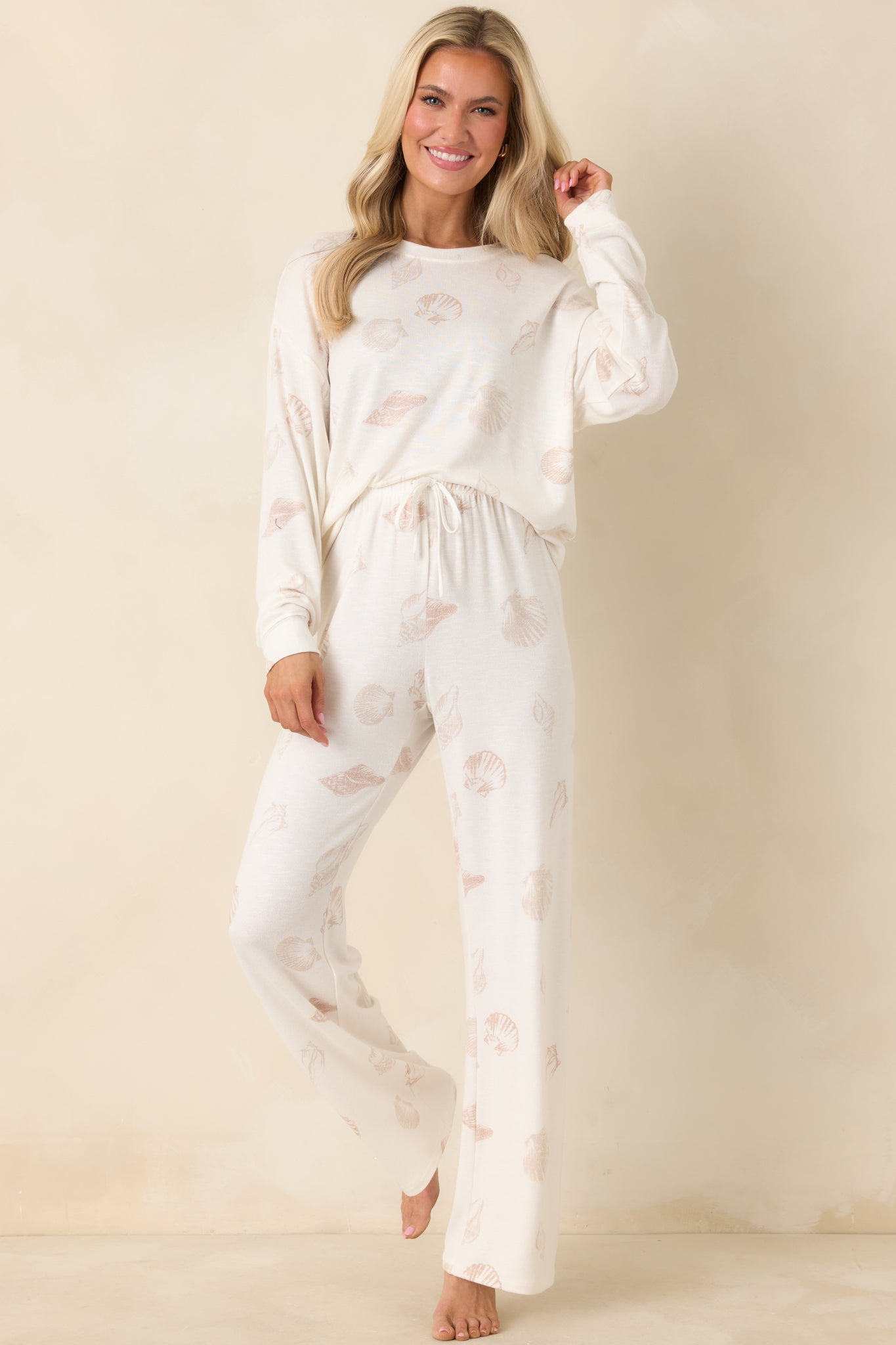 Women's Z Supply Vanilla Ice Barefoot Beach Pajama Pants | 52% Rayon 2