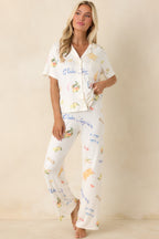 Women's Z Supply Vanilla Ice Beach Days Pajama Top | 95% Polyester & 5% Spandex 4