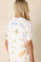 Women's Z Supply Vanilla Ice Beach Days Pajama Top | 95% Polyester & 5% Spandex 7