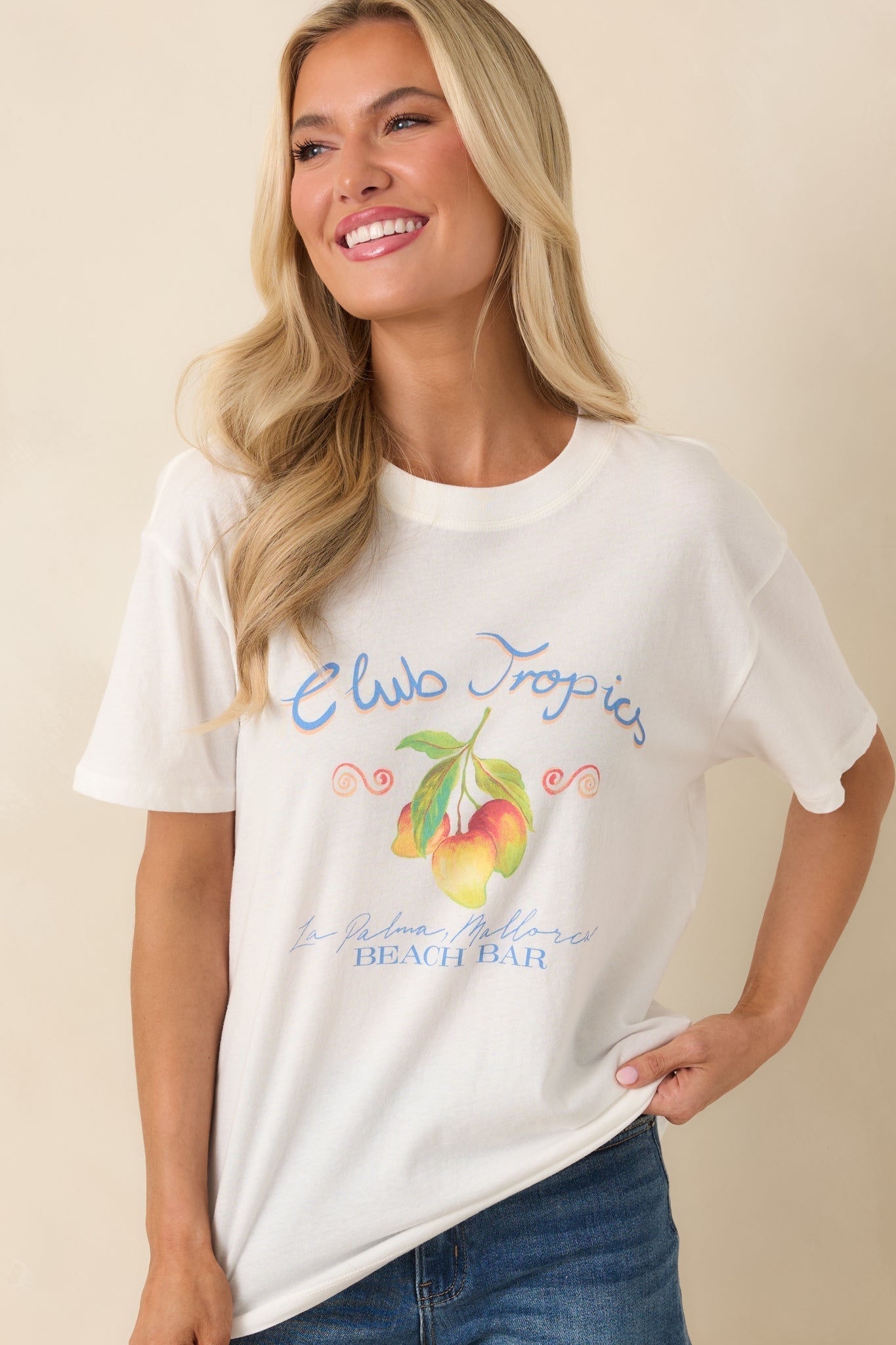 Women's Z Supply Vanilla Ice Club Tropics Cotton Boyfriend Tee | 100% Cotton 0