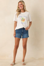 Women's Z Supply Vanilla Ice Club Tropics Cotton Boyfriend Tee | 100% Cotton 5