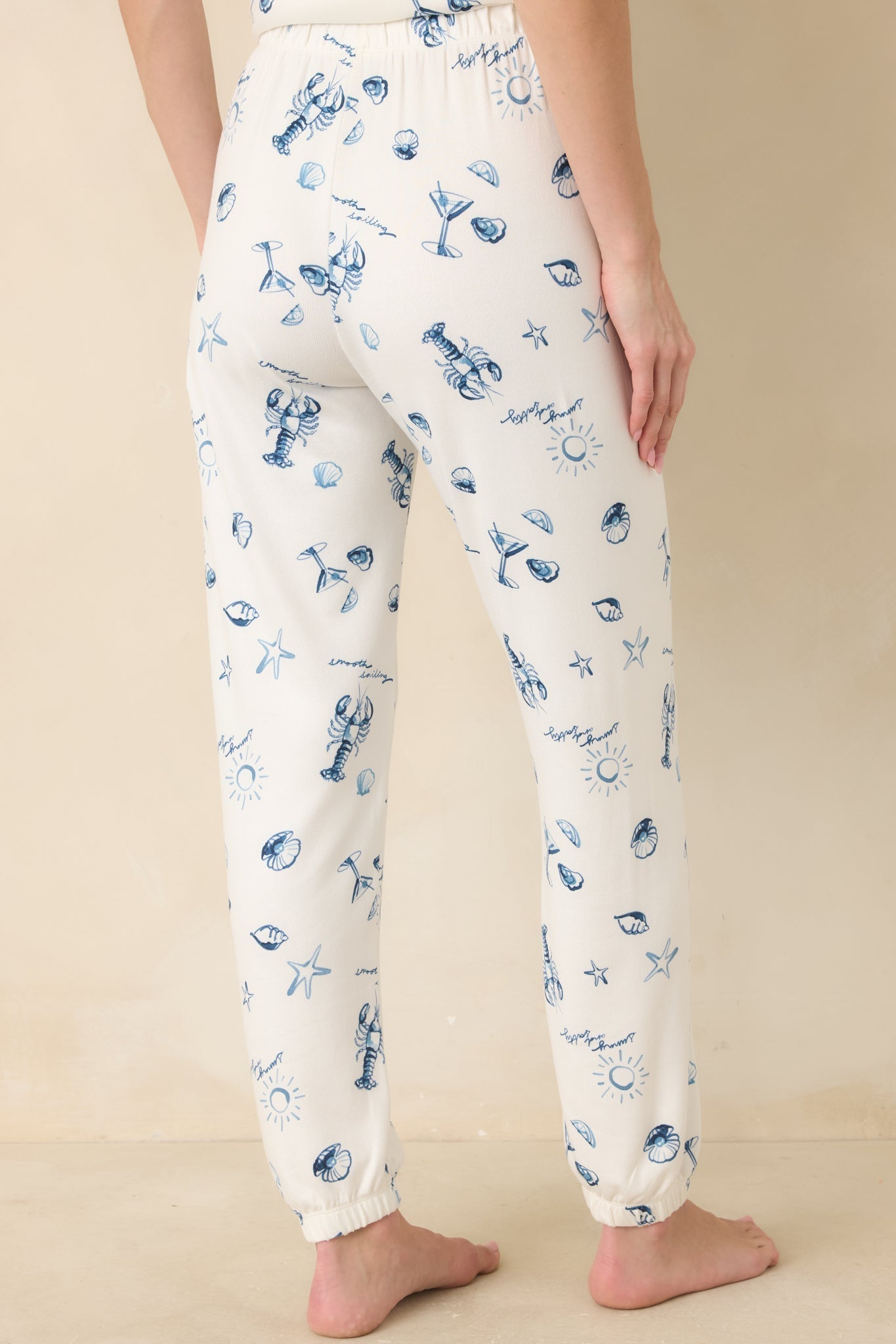 Women's Z Supply Vanilla Ice Lost At Sea Jogger Pants | 95% Polyester & 5% Spandex 4