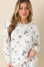 Women's Z Supply Vanilla Ice Lost At Sea Long Sleeve Top | 95% Polyester & 5% Spandex 5