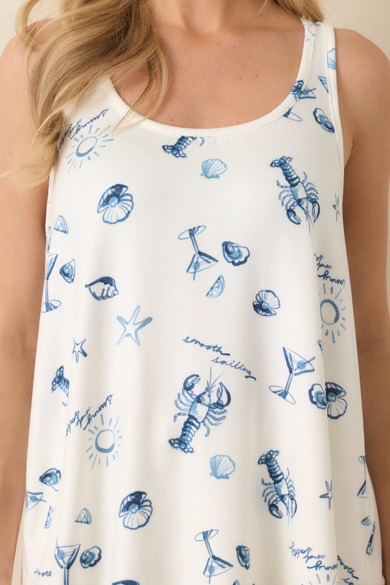 Women's Z Supply Vanilla Ice Lost At Sea Tank | 95% Polyester & 5% Spandex 3