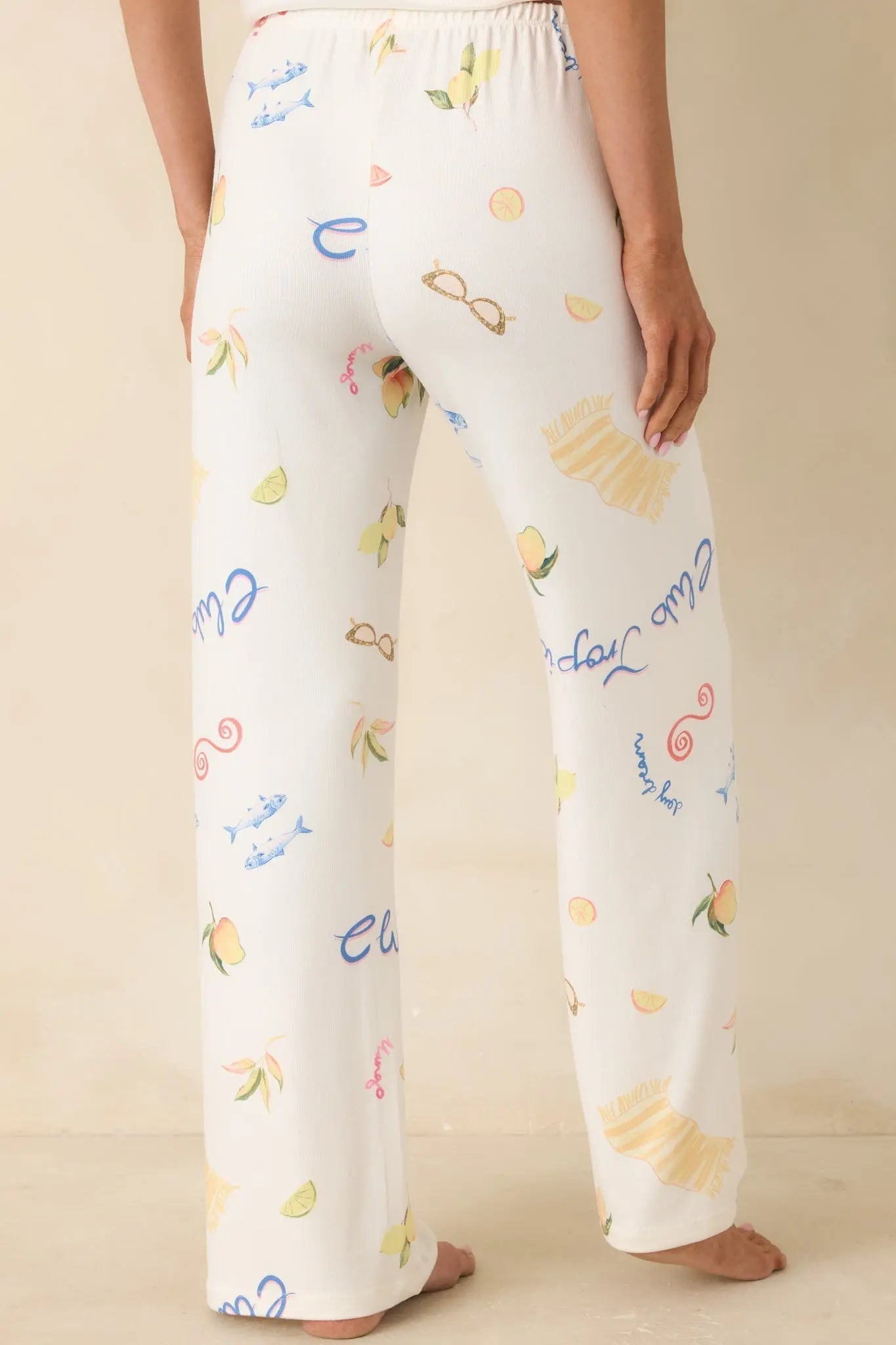 Women's Z Supply Vanilla Ice Vintage Tropic Pants | 95% Polyester & 5% Spandex 6
