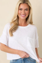 Women's Z Supply White Cotton Everyday Pocket Tee | 100% Cotton 4