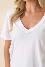Women's Z Supply White Elara Cotton Jersey Top | 100% Cotton 2