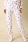 Women's Z Supply White Knit Cozy Candy Pajama Pants | 95% Polyester & 5% Spandex 0