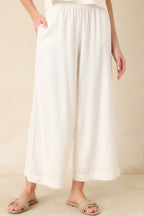 Women's Z Supply White Scout Linen Pants | 55% Linen & 45% Rayon 0