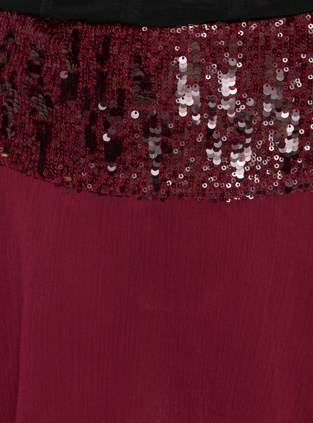 Women's Zenayda Drop Waist Sequin Mini Skirt Burgundy | Drop waist mini skirt with sequin detail 5